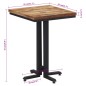 vidaXL Mesa de comedor teca reciclada maciza 55x55x76 cm