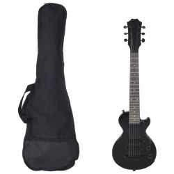vidaXL Guitarra eléctrica para niños con funda negro 3/4 30"