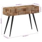 vidaXL Mesa consola teca reciclada maciza 110x34x80 cm vidaXL Mesa consola teca reciclada maciza 110x34x80 cm