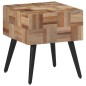 vidaXL Mesa auxiliar teca reciclada maciza 40x40x45 cm
