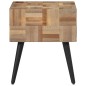 vidaXL Mesa auxiliar teca reciclada maciza 40x40x45 cm
