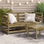 vidaXL Sofás esquineros jardín 2 uds madera pino impregnada 70x70x67cm vidaXL Sofás esquineros jardín 2 uds madera pino impregnada 70x70x67cm