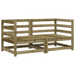 vidaXL Sofás esquineros jardín 2 uds madera pino impregnada 70x70x67cm