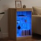 vidaXL Aparador con luces LED roble Sonoma 41x37x67 cm vidaXL Aparador con luces LED roble Sonoma 41x37x67 cm