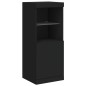vidaXL Aparador con luces LED negro 41x37x100 cm vidaXL Aparador con luces LED negro 41x37x100 cm