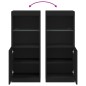 vidaXL Aparador con luces LED negro 41x37x100 cm vidaXL Aparador con luces LED negro 41x37x100 cm