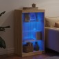 vidaXL Aparador con luces LED roble Sonoma 60,5x37x100 cm vidaXL Aparador con luces LED roble Sonoma 60,5x37x100 cm