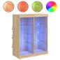 vidaXL Aparador con luces LED roble Sonoma 81x37x100 cm vidaXL Aparador con luces LED roble Sonoma 81x37x100 cm
