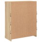 vidaXL Aparador con luces LED roble Sonoma 81x37x100 cm vidaXL Aparador con luces LED roble Sonoma 81x37x100 cm