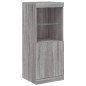 vidaXL Aparador con luces LED gris Sonoma 41x37x100 cm vidaXL Aparador con luces LED gris Sonoma 41x37x100 cm