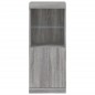 vidaXL Aparador con luces LED gris Sonoma 41x37x100 cm vidaXL Aparador con luces LED gris Sonoma 41x37x100 cm