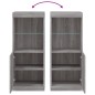 vidaXL Aparador con luces LED gris Sonoma 41x37x100 cm vidaXL Aparador con luces LED gris Sonoma 41x37x100 cm