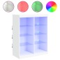 vidaXL Aparador con luces LED blanco 81x37x100 cm