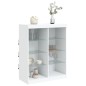 vidaXL Aparador con luces LED blanco 81x37x100 cm