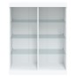 vidaXL Aparador con luces LED blanco 81x37x100 cm