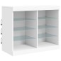 vidaXL Aparador con luces LED blanco 81x37x67 cm vidaXL Aparador con luces LED blanco 81x37x67 cm