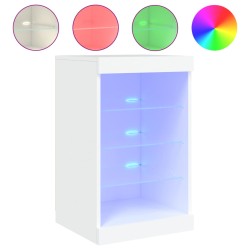 vidaXL Aparador con luces LED blanco 41x37x67 cm