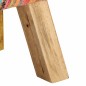 vidaXL Banco de tela chindi y madera maciza de mango multicolor 160 cm
