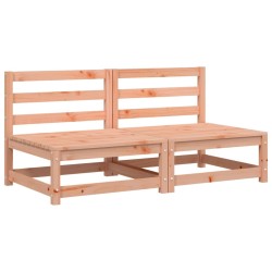 vidaXL Sofás jardín sin reposabrazos 2 uds madera Douglas 70x70x67 cm