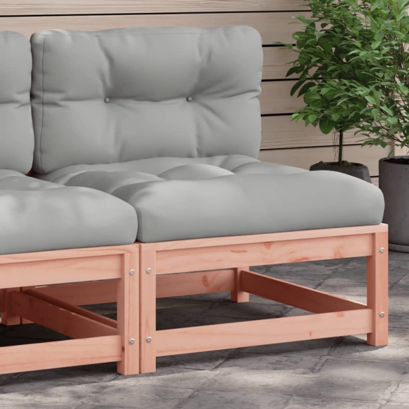 vidaXL Sofá jardín sin reposabrazos con cojines madera maciza Douglas vidaXL Sofá jardín sin reposabrazos con cojines madera maciza Douglas