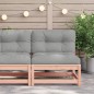 vidaXL Sofá jardín sin reposabrazos con cojines madera maciza Douglas vidaXL Sofá jardín sin reposabrazos con cojines madera maciza Douglas