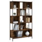 vidaXL Estantería madera de ingeniería roble ahumado 102x28x172 cm vidaXL Estantería madera de ingeniería roble ahumado 102x28x172 cm