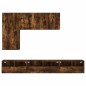 vidaXL Muebles de TV de pared 5 pzas madera ingeniería roble ahumado vidaXL Muebles de TV de pared 5 pzas madera ingeniería roble ahumado