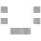 vidaXL Muebles de TV de pared con luces LED 5 piezas gris Sonoma vidaXL Muebles de TV de pared con luces LED 5 piezas gris Sonoma
