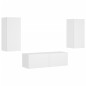vidaXL Muebles de TV de pared con luces LED 3 piezas blanco vidaXL Muebles de TV de pared con luces LED 3 piezas blanco