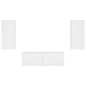 vidaXL Muebles de TV de pared con luces LED 3 piezas blanco vidaXL Muebles de TV de pared con luces LED 3 piezas blanco
