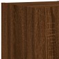 vidaXL Muebles de TV de pared con luces LED 3 piezas marrón roble