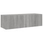 vidaXL Muebles de TV de pared con luces LED 4 piezas gris Sonoma