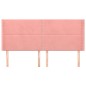 vidaXL Cabecero con orejas de terciopelo rosa 163x16x118/128 cm vidaXL Cabecero con orejas de terciopelo rosa 163x16x118/128 cm