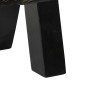 vidaXL Banco de cuero de cabra auténtico negro y blanco 110x30x45 cm vidaXL Banco de cuero de cabra auténtico negro y blanco 110x30x45 cm