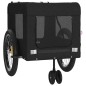 vidaXL Remolque de bicicleta mascotas hierro tela Oxford negro vidaXL Remolque de bicicleta mascotas hierro tela Oxford negro