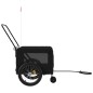vidaXL Remolque de bicicleta mascotas hierro tela Oxford negro vidaXL Remolque de bicicleta mascotas hierro tela Oxford negro