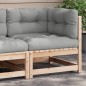 vidaXL Sofá de equina con cojines madera maciza de pino vidaXL Sofá de equina con cojines madera maciza de pino