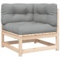 vidaXL Sofá de equina con cojines madera maciza de pino vidaXL Sofá de equina con cojines madera maciza de pino