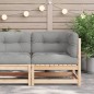 vidaXL Sofá de equina con cojines madera maciza de pino vidaXL Sofá de equina con cojines madera maciza de pino