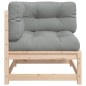 vidaXL Sofá de equina con cojines madera maciza de pino vidaXL Sofá de equina con cojines madera maciza de pino