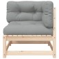 vidaXL Sofá de equina con cojines madera maciza de pino vidaXL Sofá de equina con cojines madera maciza de pino