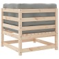 vidaXL Sofá de equina con cojines madera maciza de pino vidaXL Sofá de equina con cojines madera maciza de pino