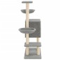 vidaXL Rascador para gatos con postes de sisal gris claro 117 cm vidaXL Rascador para gatos con postes de sisal gris claro 117 cm