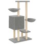 vidaXL Rascador para gatos con postes de sisal gris claro 117 cm vidaXL Rascador para gatos con postes de sisal gris claro 117 cm