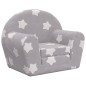 vidaXL Sofá cama de niños felpa suave gris claro con estrellas vidaXL Sofá cama de niños felpa suave gris claro con estrellas