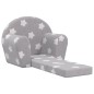 vidaXL Sofá cama de niños felpa suave gris claro con estrellas vidaXL Sofá cama de niños felpa suave gris claro con estrellas