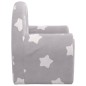 vidaXL Sofá cama de niños felpa suave gris claro con estrellas vidaXL Sofá cama de niños felpa suave gris claro con estrellas