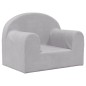 vidaXL Sofá para niños felpa suave gris claro vidaXL Sofá para niños felpa suave gris claro