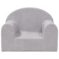 vidaXL Sofá para niños felpa suave gris claro vidaXL Sofá para niños felpa suave gris claro