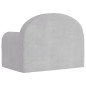 vidaXL Sofá para niños felpa suave gris claro vidaXL Sofá para niños felpa suave gris claro